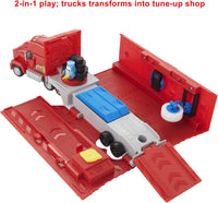 Two in one truck playset for kids 4 plus with interactive vehicle features
