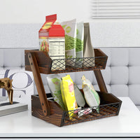 Wooden Fruit Bowl Stand for Kitchen Counter Storage