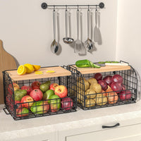 Pantry Organiser Baskets for Onions, Potatoes and Fruit