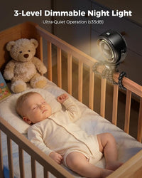 USB charging baby stroller fan, adjustable fan speeds and LED display.