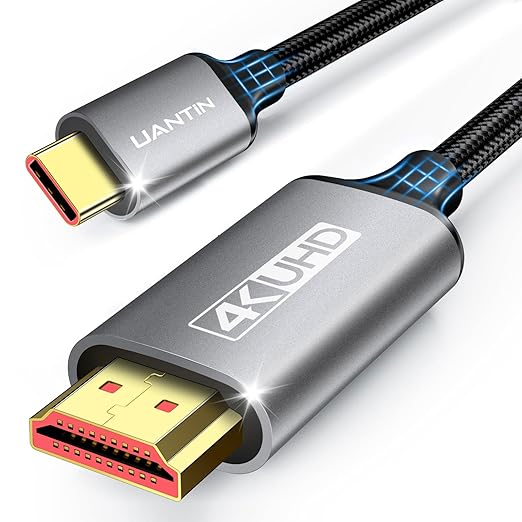 USB C to HDMI cable 6ft for 4K video output with USB 3.1 Type-C and HDMI connectors