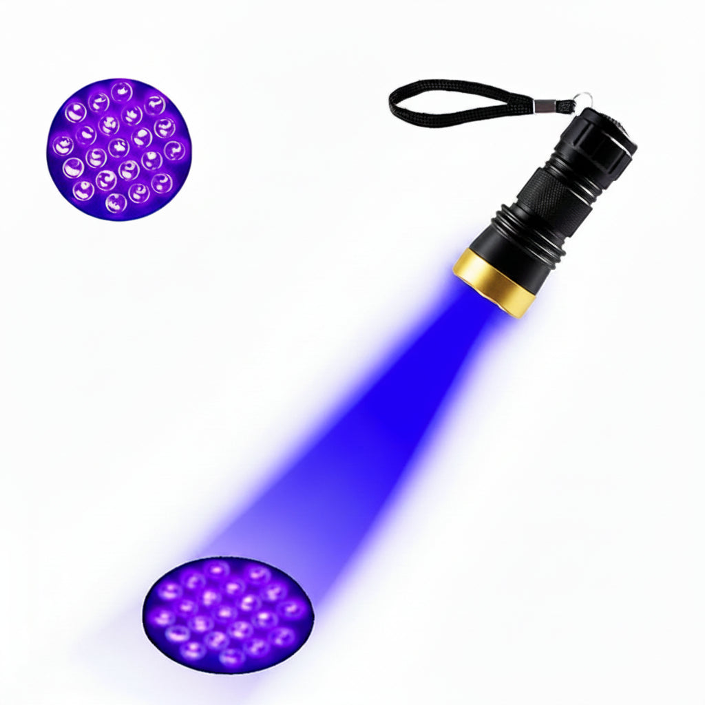 UV Flashlight With 51 LED Design For Household Surface Inspection