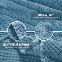 Warm lightweight fleece blanket for relaxing indoors