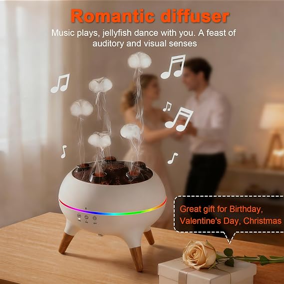 7-Color LED Jellyfish Aroma Diffuser for Bedroom & Office