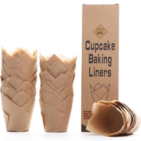 Natural Tulip Cupcake Liners for Baking