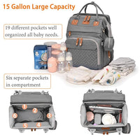 Unisex baby diaper bag backpack, suitable for both moms and dads with a sleek, modern design.
