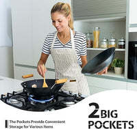 Machine washable kitchen aprons