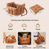 Universal pet car travel bed for compatible vehicles