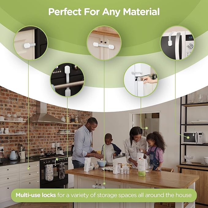 Universal baby locks for furniture safety and babyproofing
