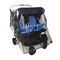 Universal side by side double stroller rain cover, waterproof and windproof