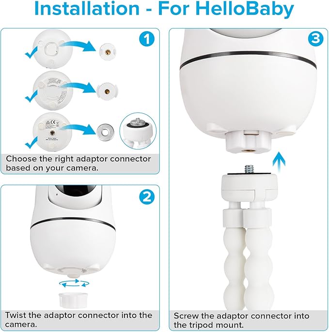 Universal Flexible Baby Monitor Camera Holder For Crib.