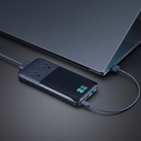 USB C fast charging power strip for laptop and smartphone
