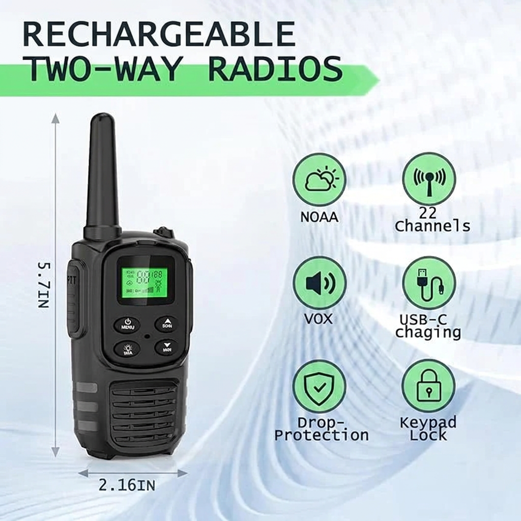 walkie talkie VOX hands free communication feature