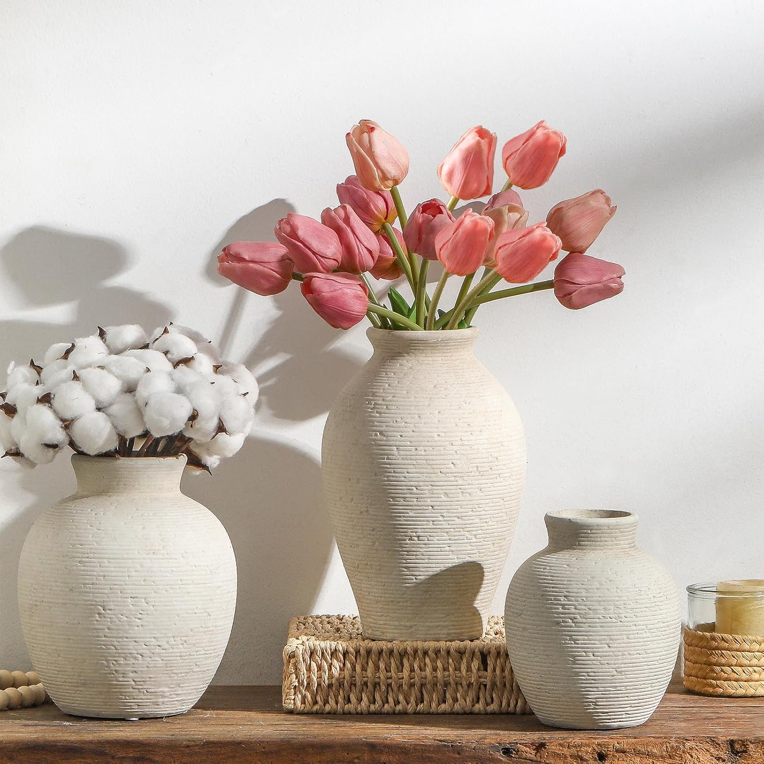 Rustic Farmhouse Vase for Dining Table Centerpieces