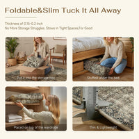 Distressed round carpet rug for entryway use