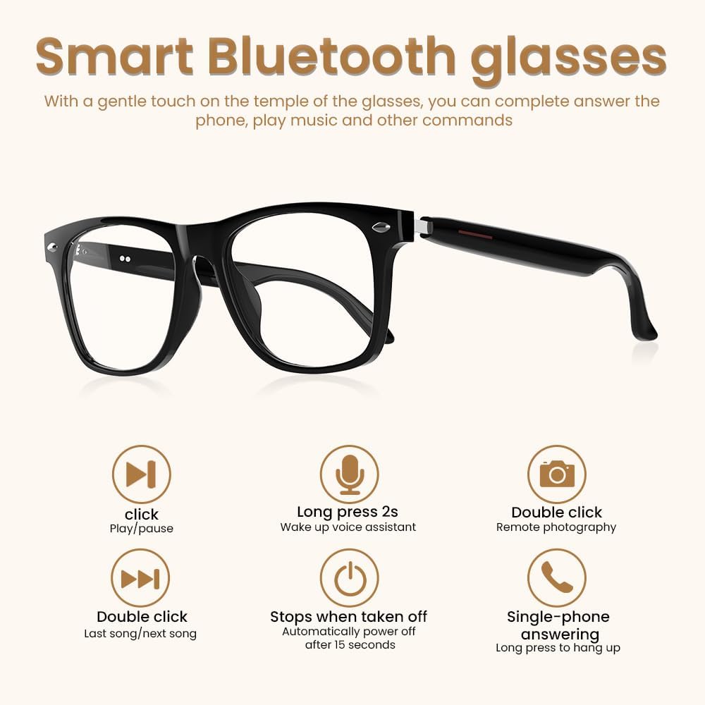 Smart Glasses Voice Control Hands Free Function