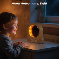Wood Grain Bedside Alarm Clock with Sunrise Light