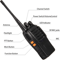 walkie talkie with earpiece hands free communication device