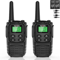 rechargeable walkie talkies long range 2 pack handheld radios