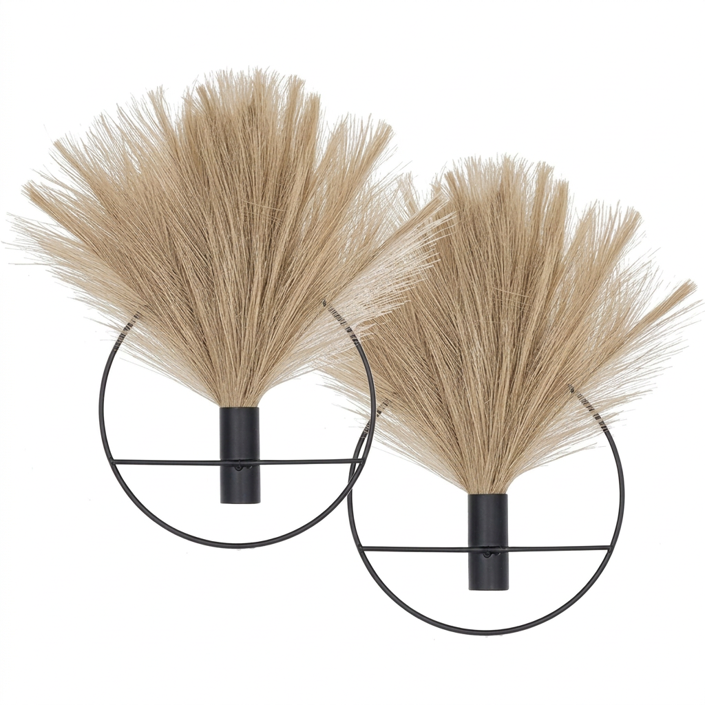 Metal Pampas Wall Decor Set