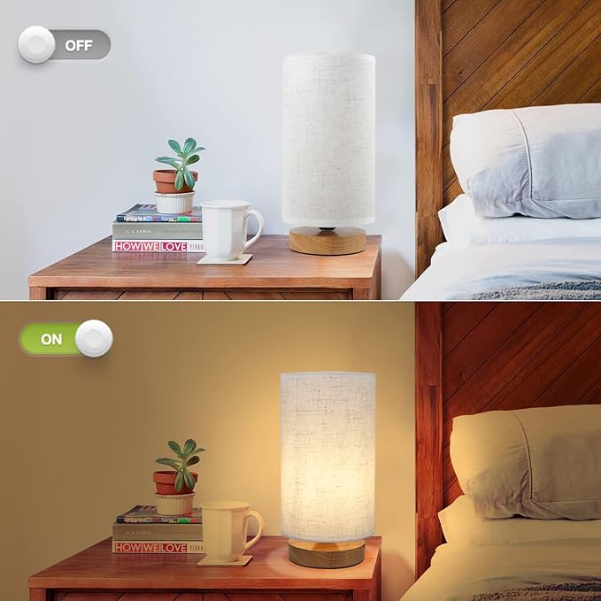 Warm Light Small Bedside Table Lamp For Relaxing Atmosphere