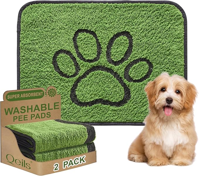 Washable puppy pads 18x24 inch with leakproof and absorbent design