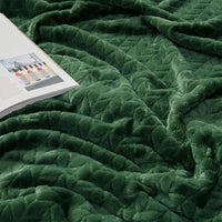Lightweight green blanket for everyday comfort