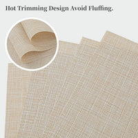 Non-Slip Vinyl Place Mats for Kitchen Table