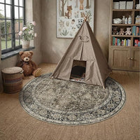 Soft circle rug for bedroom and living space