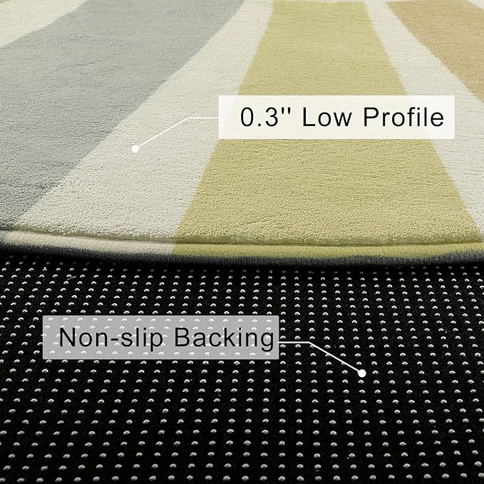Non-slip round rug for kids play area