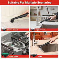 Waterproof cordless cleaning brush for household surfaces