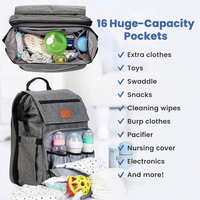 Waterproof baby diaper backpack, durable and stylish for everyday use.