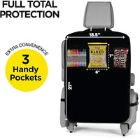 Waterproof back seat cover for kids, durable and easy to clean.