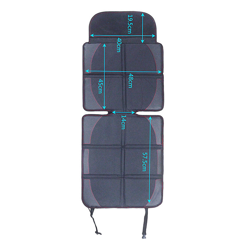 Waterproof car seat protector with thick padding, shields seats from spills and stains.