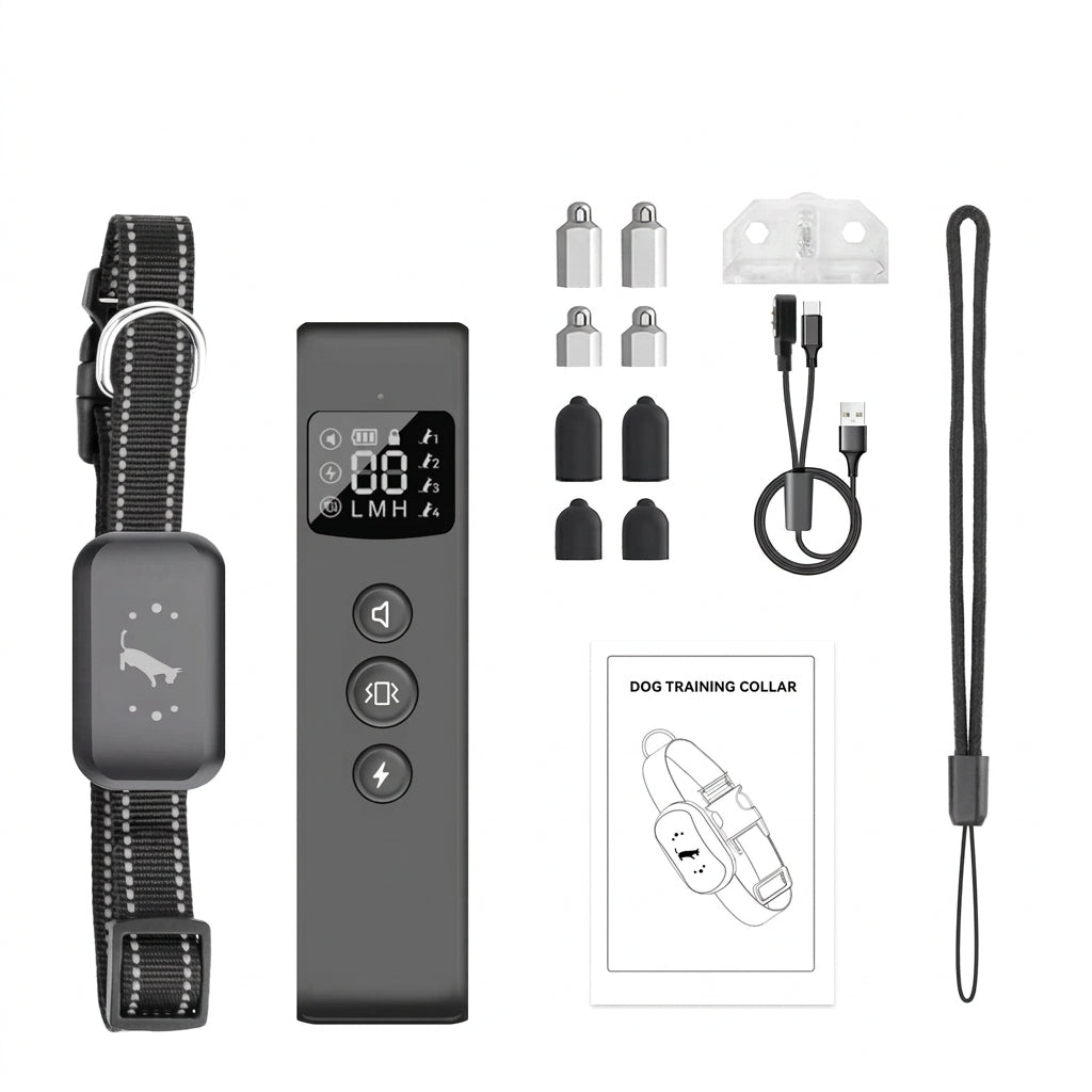 Waterproof remote dog training collar for outdoor training sessions