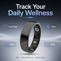Waterproof smart ring for daily wear fitness tracking and health monitoring