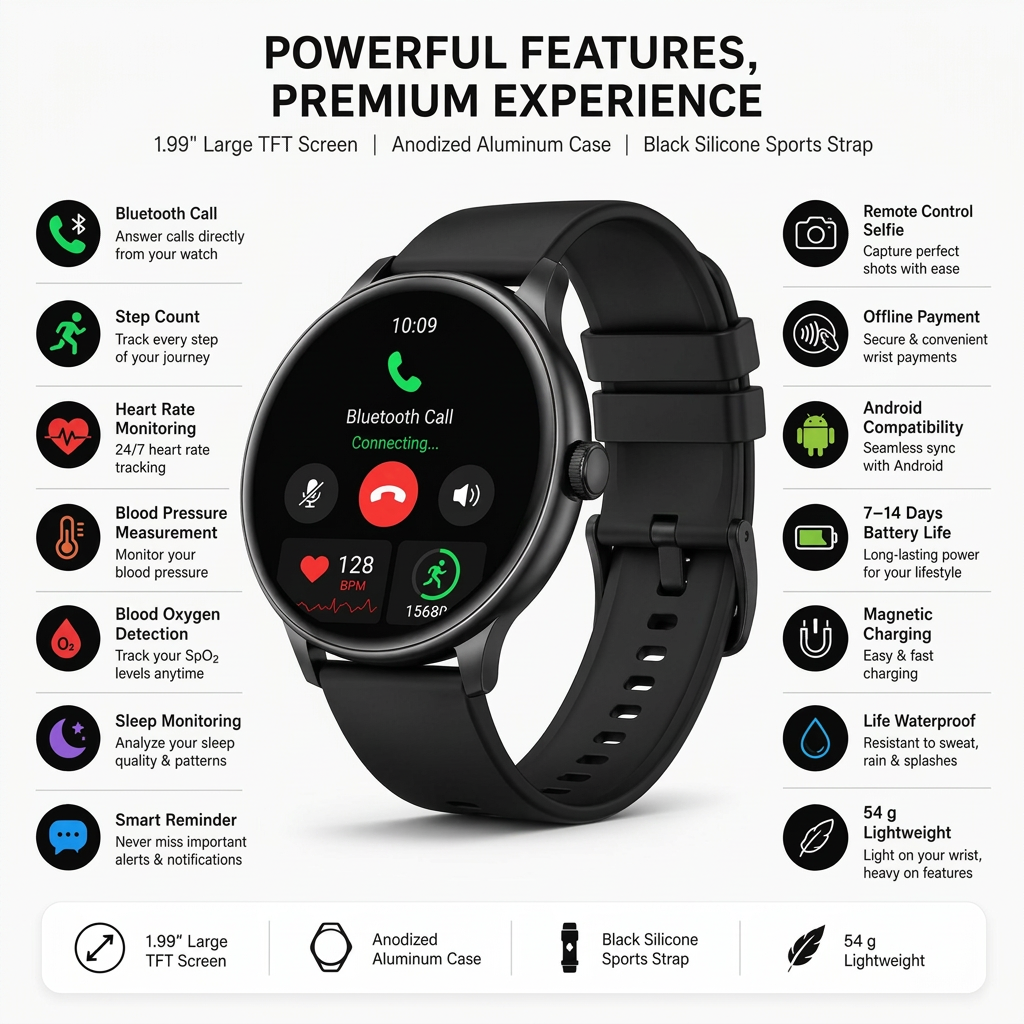 Wearable Tech And Audio Essentials With Smart Watch Ring Speaker And Headphones