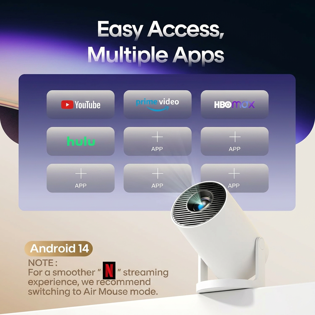 wireless projector wifi bluetooth connectivity features