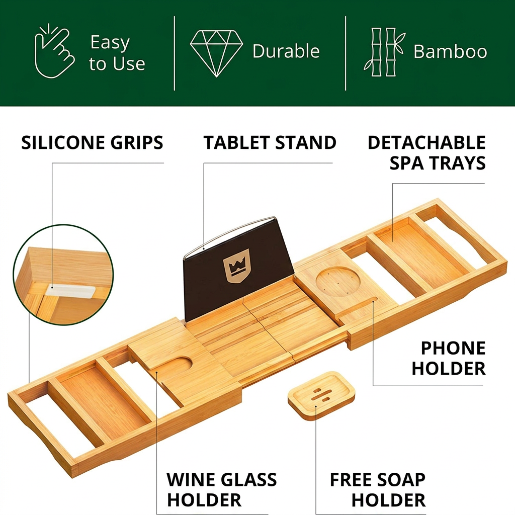 Wooden Bath Tray