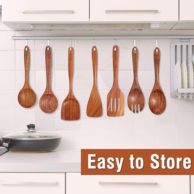 Teak Wood Spatula Set for Kitchen