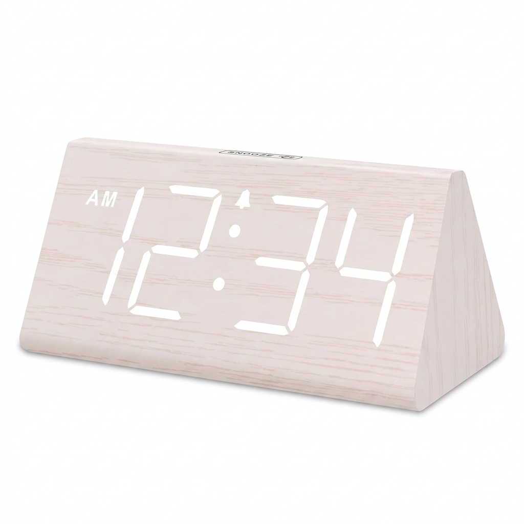 Wooden LED Alarm Clock