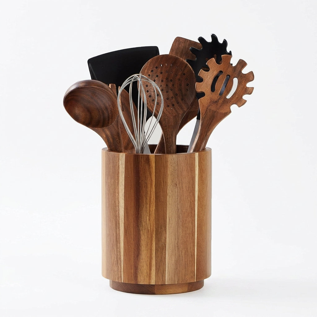 Wooden Utensil Holder