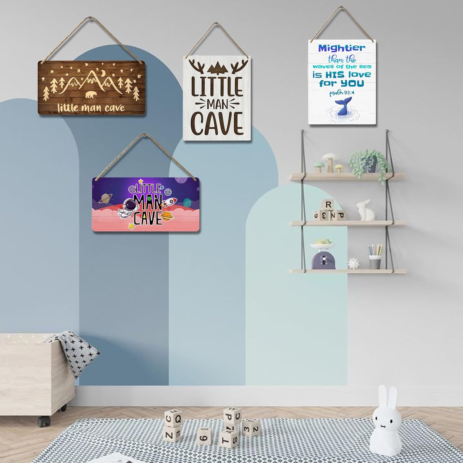 Woodland wall decor for baby room with cute animals