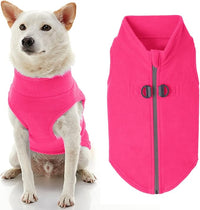 Zip Up Dog Jacket With Soft Fleece Fabric