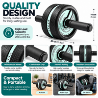Compact ab wheel suitable for core workouts and abdominal strength exercises.