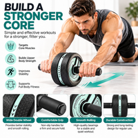 Abdominal exercise wheel with handles for core strengthening and stability training.