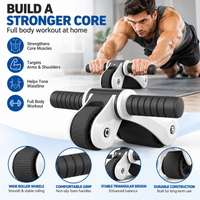Front view of an abdominal exercise wheel with a dual-wheel structure.