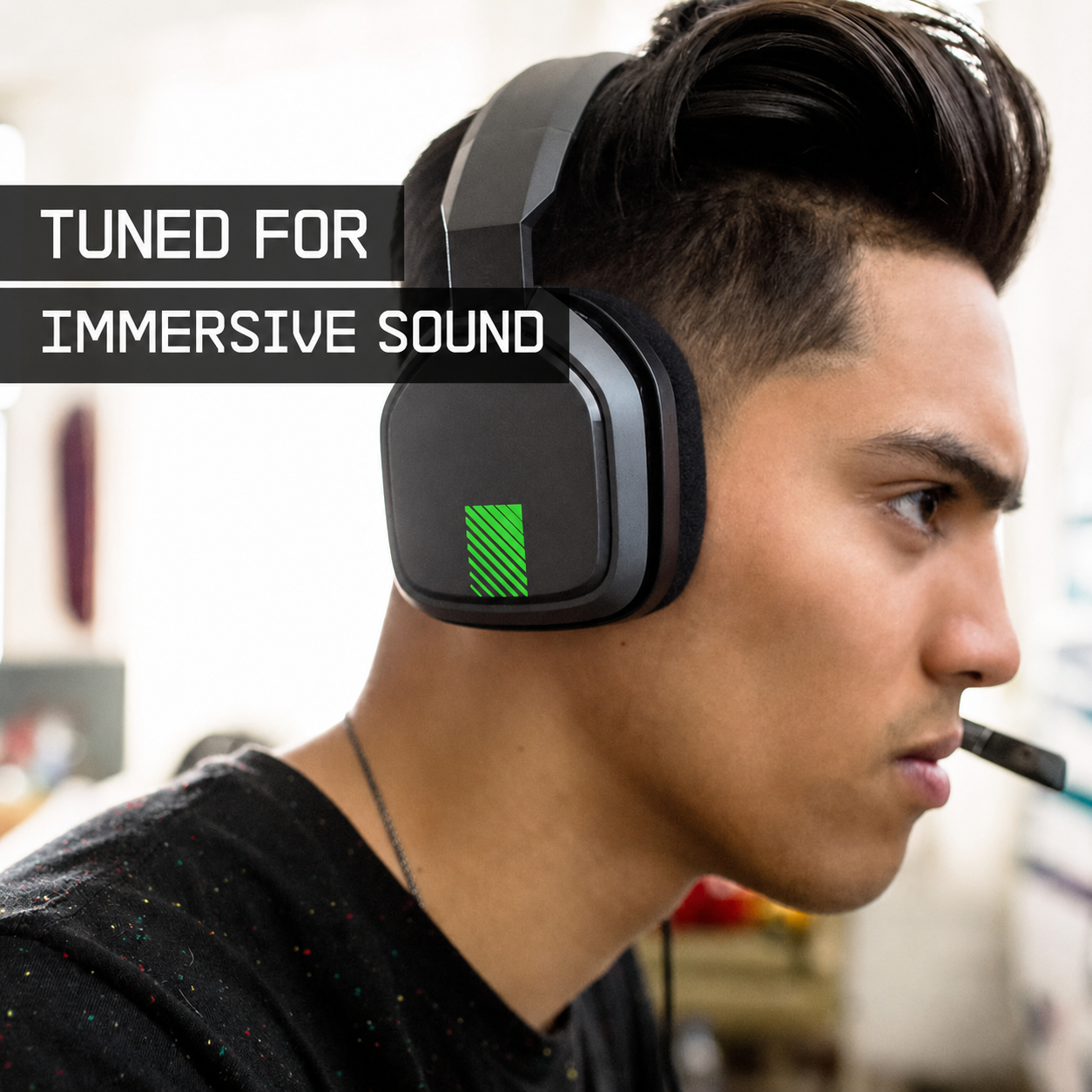 Wired gaming headset with mic for console PC and Mac