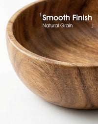 Acacia wood bowls for serving pasta and side dishes
