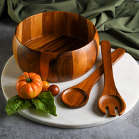Acacia wood tableware bowl set for kitchen and dining use